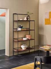 MADE.COM Mango Wood Metal Lomond Shelving Unit - Image 1 of 6