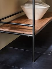 MADE.COM Mango Wood Metal Lomond Shelving Unit - Image 2 of 6