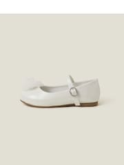 Angels By Accessorize Grey Girls Flower Ballet Flats - Image 1 of 3