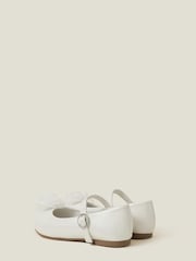 Angels By Accessorize Grey Girls Flower Ballet Flats - Image 3 of 3