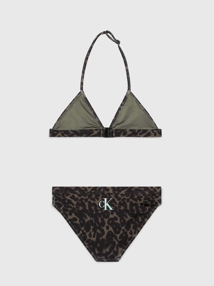 Calvin Klein Green Triangle Bikini Set - Image 2 of 2