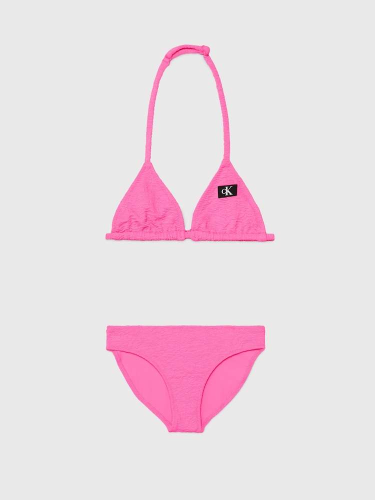 Calvin Klein Pink Triangle Bikini Set - Image 1 of 2