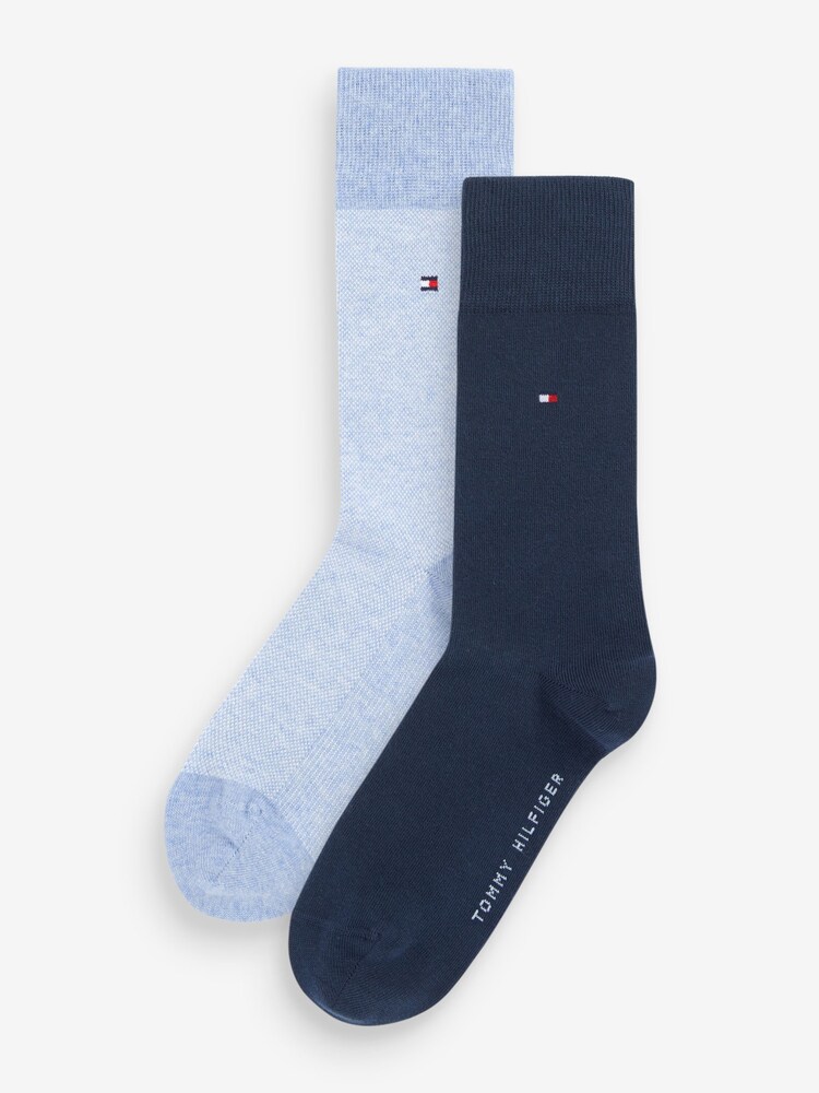 Tommy Hilfiger Blue Men Quarter Socks 2 Pack - Image 1 of 3 Tommy Hilfiger Blue Men Quarter Socks 2 Pack - Image 1 of 3