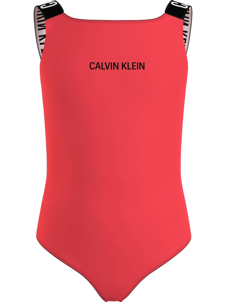 Rot - Calvin Klein Sport Badeanzug mit Logo - Bild 1 von 5