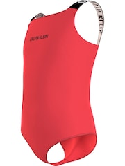 Rot - Calvin Klein Sport Badeanzug mit Logo - Bild 5 von 5