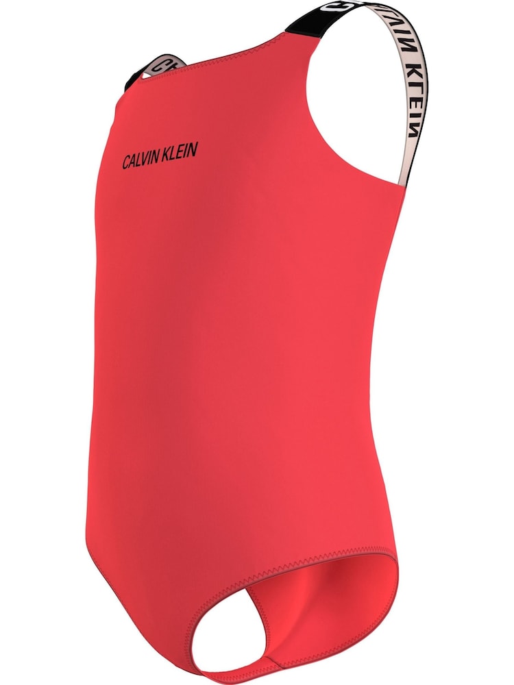 Rot - Calvin Klein Sport Badeanzug mit Logo - Bild 5 von 5
