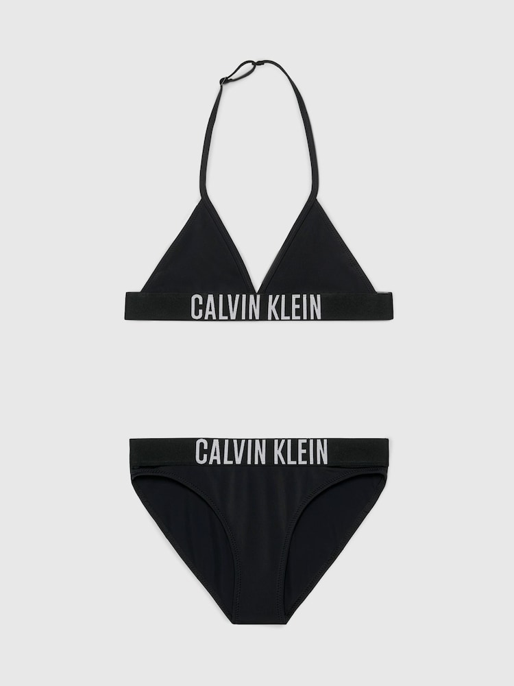 Calvin Klein Black Logo Triangle Bikini Set - Image 1 of 2