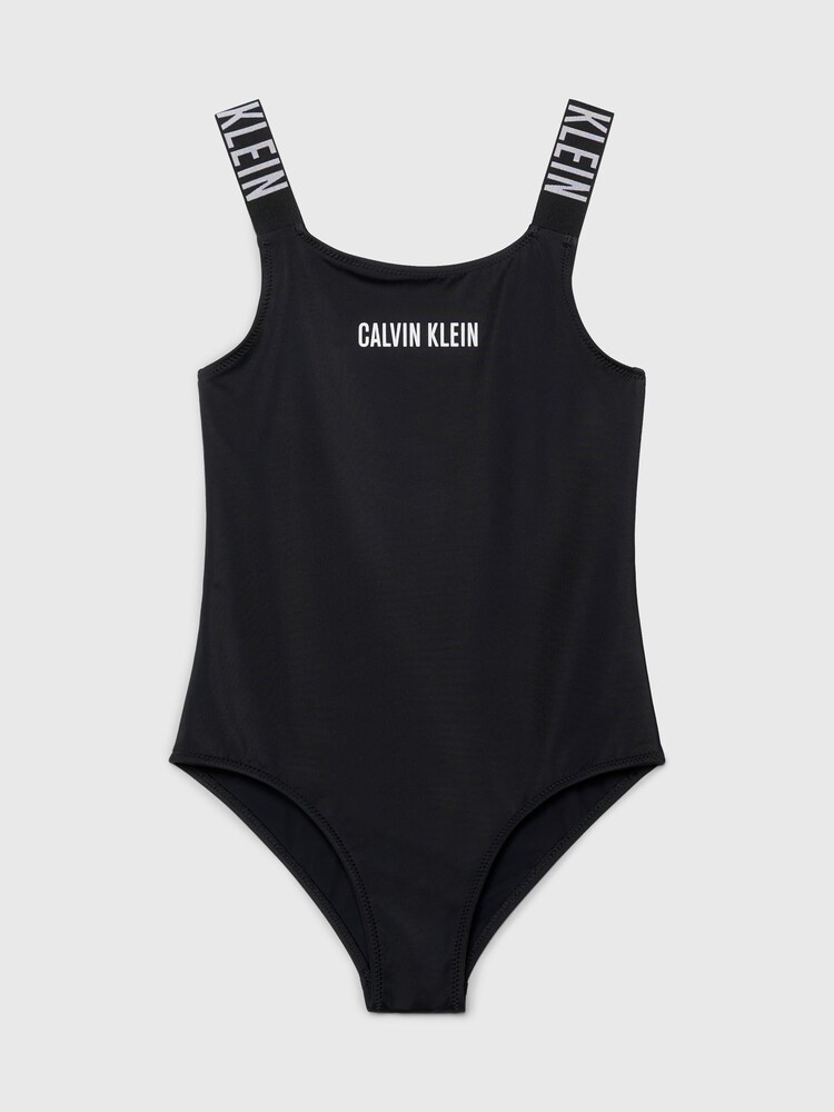 Schwarz - Calvin Klein Sport Badeanzug mit Logo - Bild 1 von 2