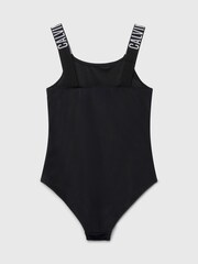 Schwarz - Calvin Klein Sport Badeanzug mit Logo - Bild 2 von 2