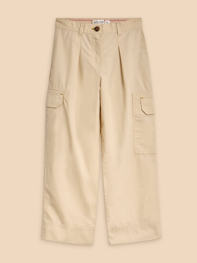 White Stuff Natural Colette Cargo 100% Cotton Trousers - Image 1 of 3