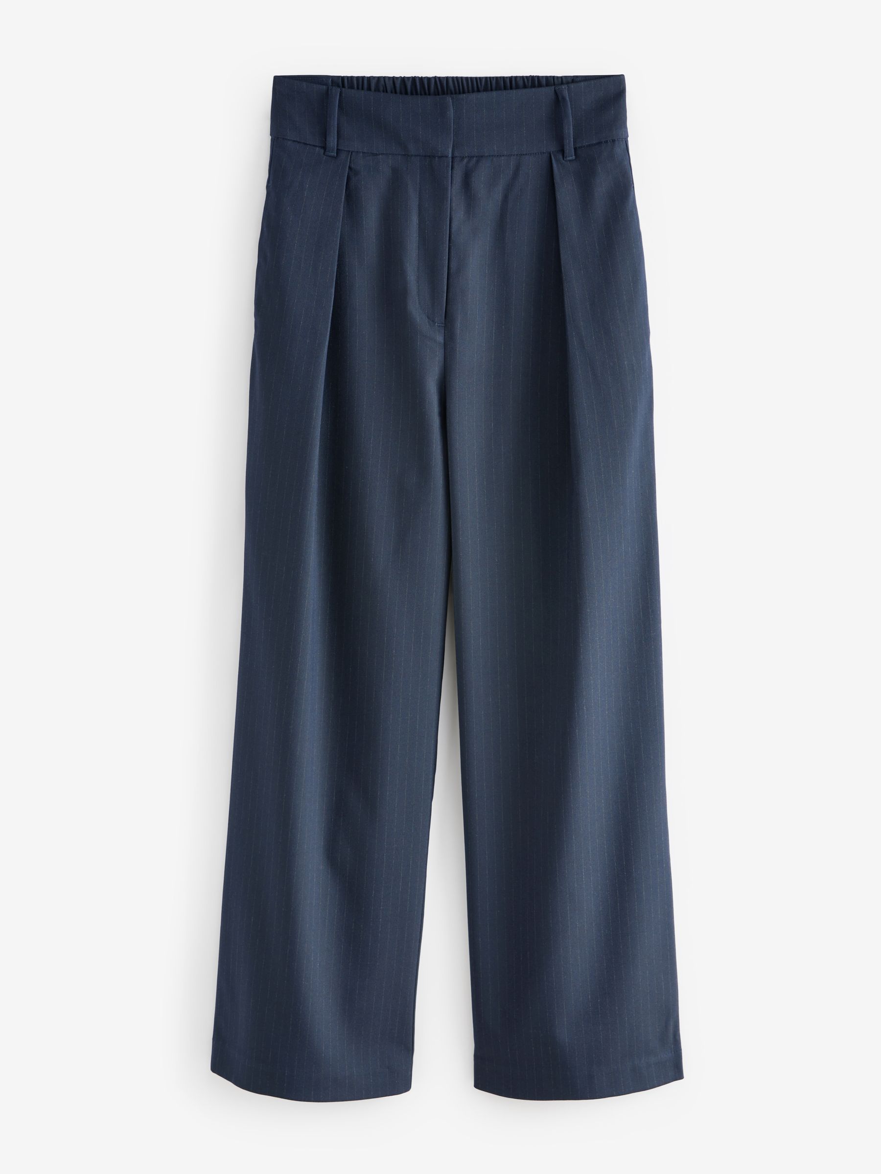 Buy Navy Pinstripe Elastic Back Wide Leg Trousers from Next USA