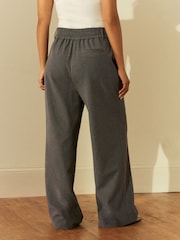 Grey Elastic Back Wide Leg Trousers - Image 3 of 9