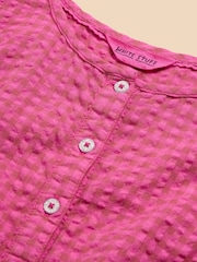 White Stuff Pink Gingham 100% Cotton Playsuit - Image 3 of 3