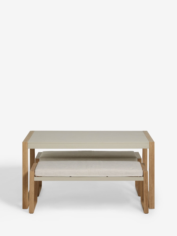 Natural Adelaide 4 Seater Dining Table and Bench Set - Image 2 of 8