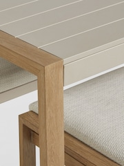 Natural Adelaide 4 Seater Dining Table and Bench Set - Image 6 of 8