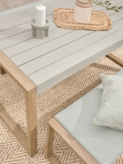 Natural Adelaide 4 Seater Dining Table and Bench Set - Image 7 of 8