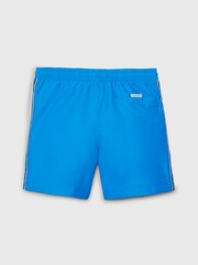 Calvin Klein Blue Chrome Slogan Swim Shorts - Image 2 of 2