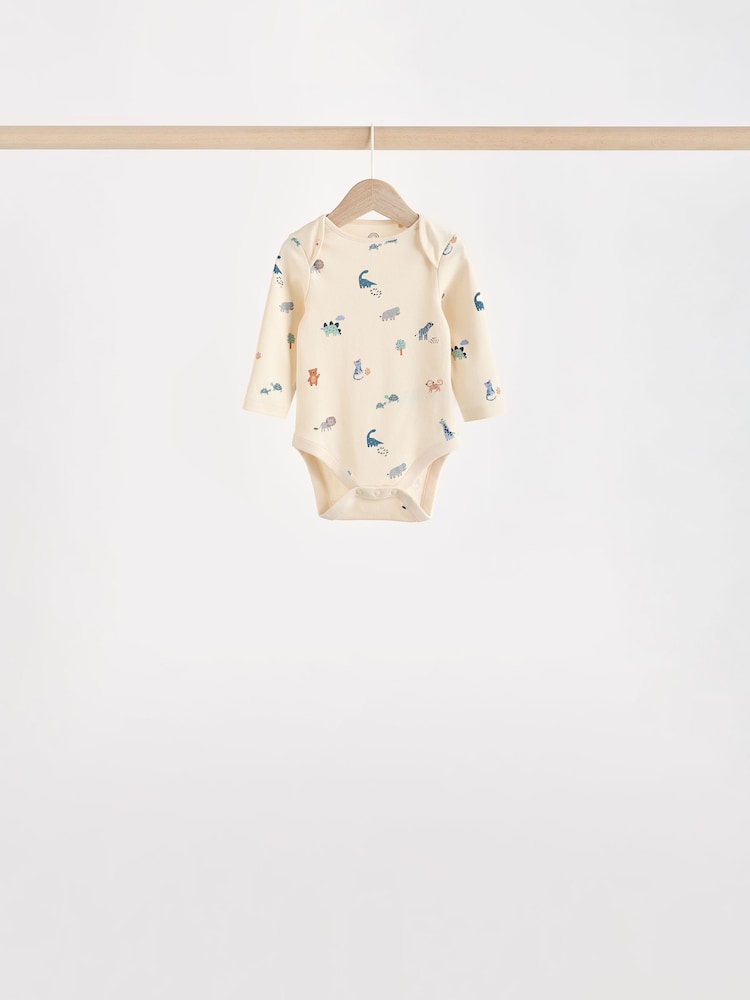 Teal Blue 7 Pack Baby Bodysuits - Image 2 of 13