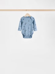Teal Blue 7 Pack Baby Bodysuits - Image 3 of 13