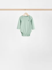 Teal Blue 7 Pack Baby Bodysuits - Image 4 of 13