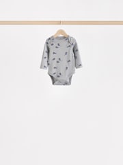 Teal Blue 7 Pack Baby Bodysuits - Image 5 of 13