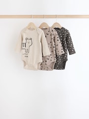 Neutral 3 Pack Baby Rib Bodysuits - Image 1 of 10