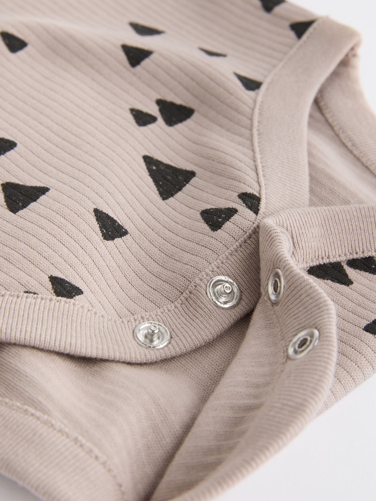 Neutral 3 Pack Baby Rib Bodysuits - Image 10 of 10