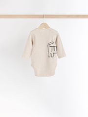 Neutral 3 Pack Baby Rib Bodysuits - Image 4 of 10