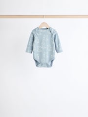 Baby Blue Long Sleeves Bodysuits 5 Pack - Image 3 of 13