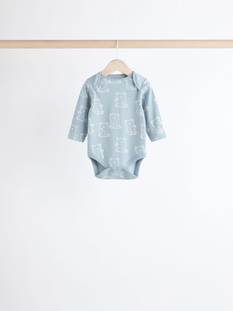 Babyblau - Langärmelige Bodys im 5er-Pack - Image 3 of 13