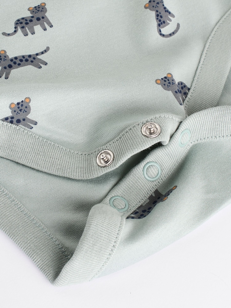 Teal Blue 5 Pack Baby Bodysuits - Image 13 of 13