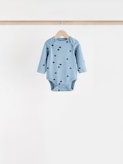 Teal Blue 5 Pack Baby Bodysuits - Image 4 of 13