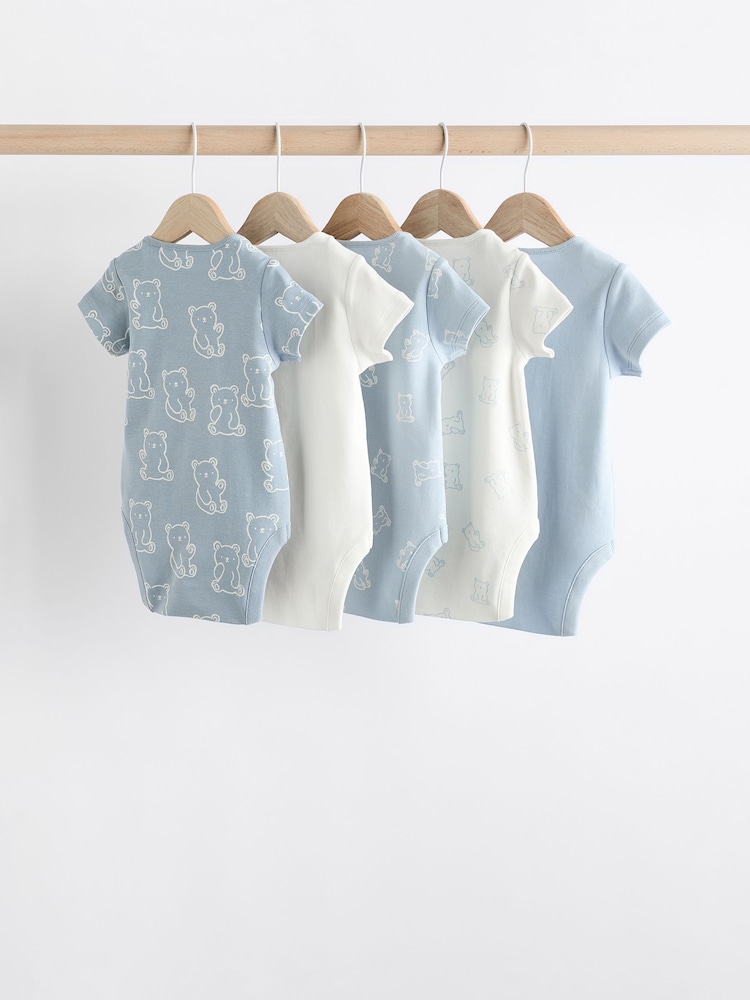 Blau/Bär - Baby-Bodys im 5er-Pack - Bild 2 von 13