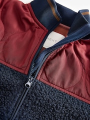 Navy Blue/Ochre Yellow Colourblock - Fleece-Einteiler (5–16 J.) - Bild 8 von 9