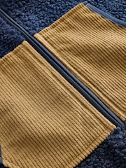 Navy Blue/Ochre Yellow Colourblock - Fleece-Einteiler (5–16 J.) - Bild 9 von 9