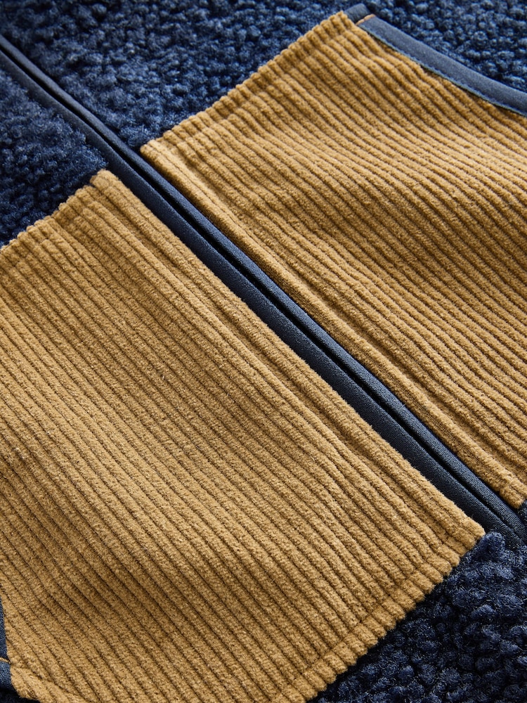 Navy Blue/Ochre Yellow Colourblock - Fleece-Einteiler (5–16 J.) - Bild 9 von 9