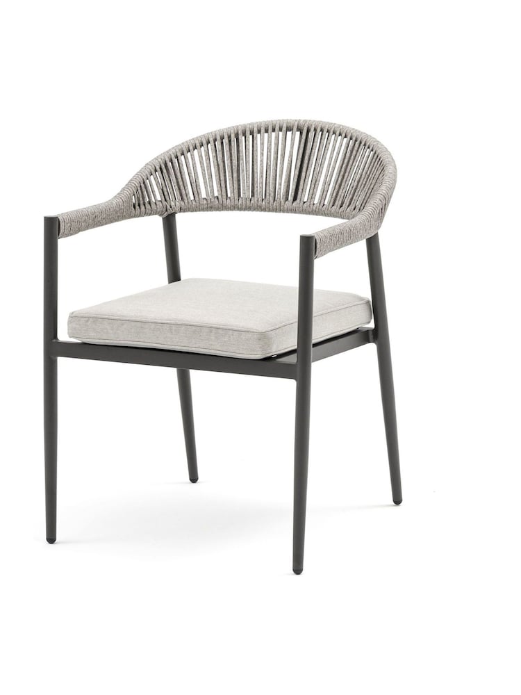 Maze Pewter Grey Garden Roma 6 Seat Round Dining Set - Image 6 of 6