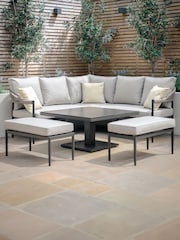 Maze Pewter Grey Roma Garden Corner Dining Set with Rising Table - Image 1 of 7
