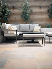 Maze Pewter Grey Roma Garden Corner Dining Set with Rising Table - Image 3 of 7
