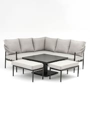 Maze Pewter Grey Roma Garden Corner Dining Set with Rising Table - Image 6 of 7