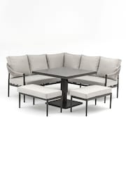 Maze Pewter Grey Roma Garden Corner Dining Set with Rising Table - Image 7 of 7