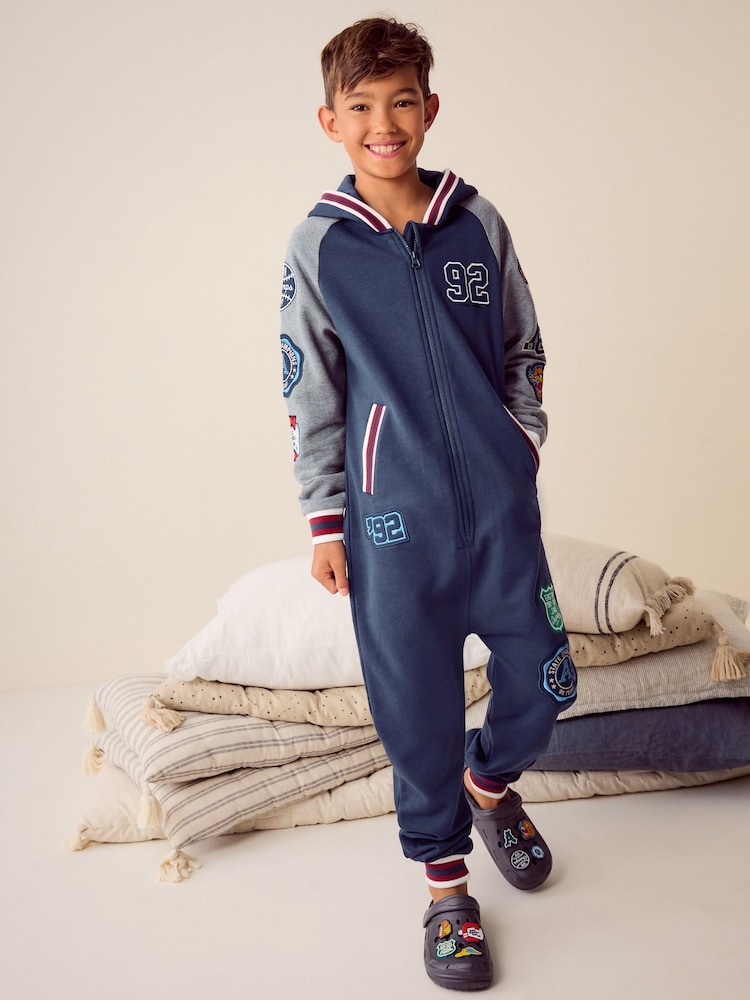 Navy Blue Varsity Badges All-In-One (3-16yrs) - Image 1 of 5