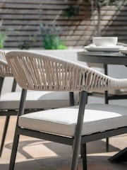 Maze Pewter Grey Roma 4 Seat Round Garden Dining Set - Image 2 of 6
