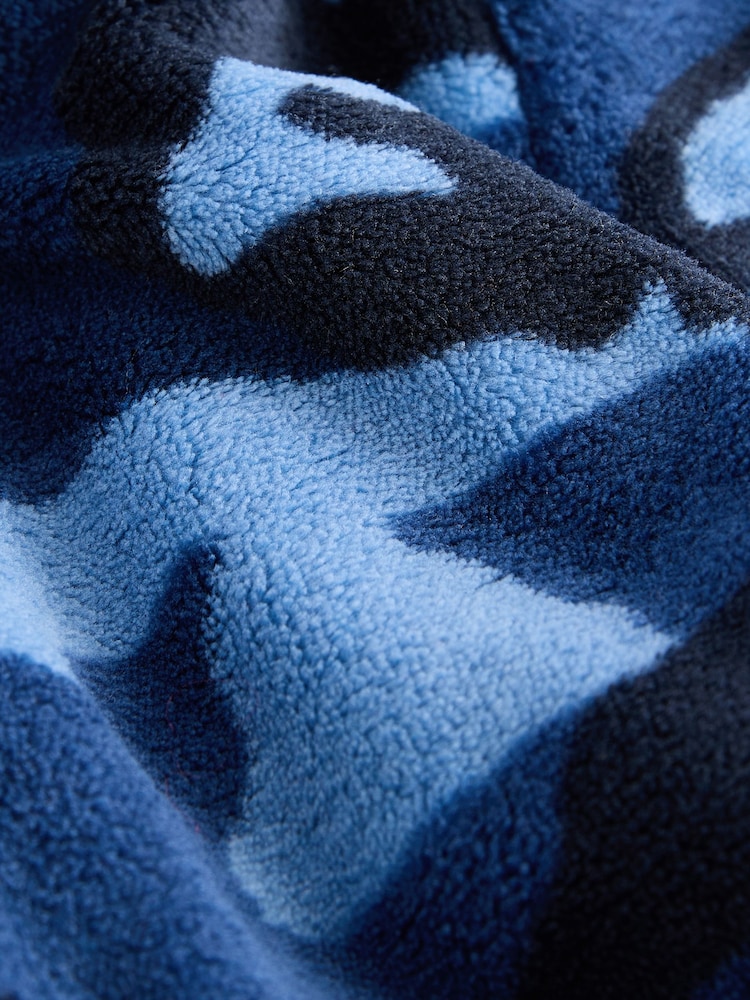 Navy Blue Camouflage Fleece All-In-One (3-16yrs) - Image 7 of 8