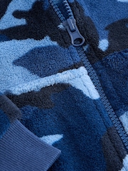 Navy Blue Camouflage Fleece All-In-One (3-16yrs) - Image 8 of 8