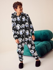 Black Football Fleece All-In-One (3-16yrs) - Image 2 of 9