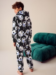 Black Football Fleece All-In-One (3-16yrs) - Image 3 of 9
