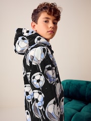 Black Football Fleece All-In-One (3-16yrs) - Image 4 of 9