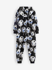 Black Football Fleece All-In-One (3-16yrs) - Image 6 of 9