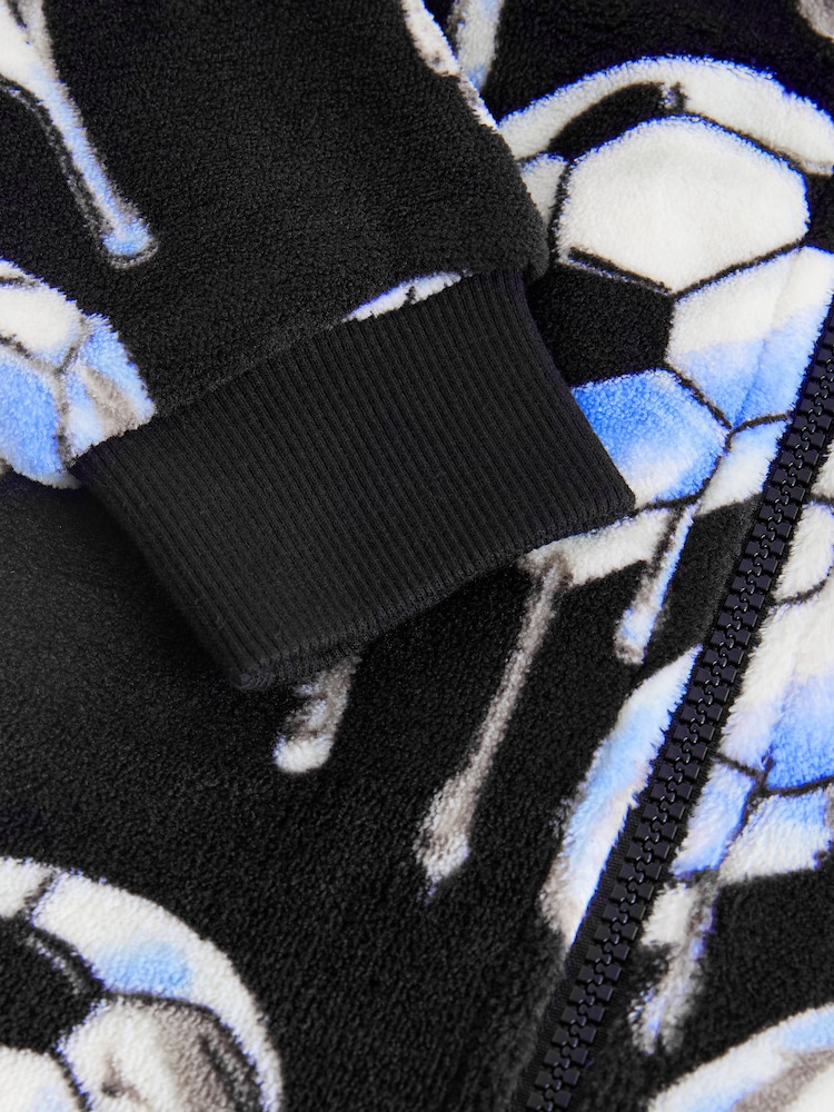 Black Football Fleece All-In-One (3-16yrs) - Image 9 of 9